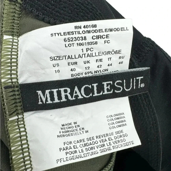 Miraclesuit Illusionists Circe One Piece Swimsuit Size 10 B2087 - Picture 4 of 5